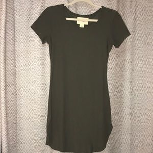 Scoop neck body con dress